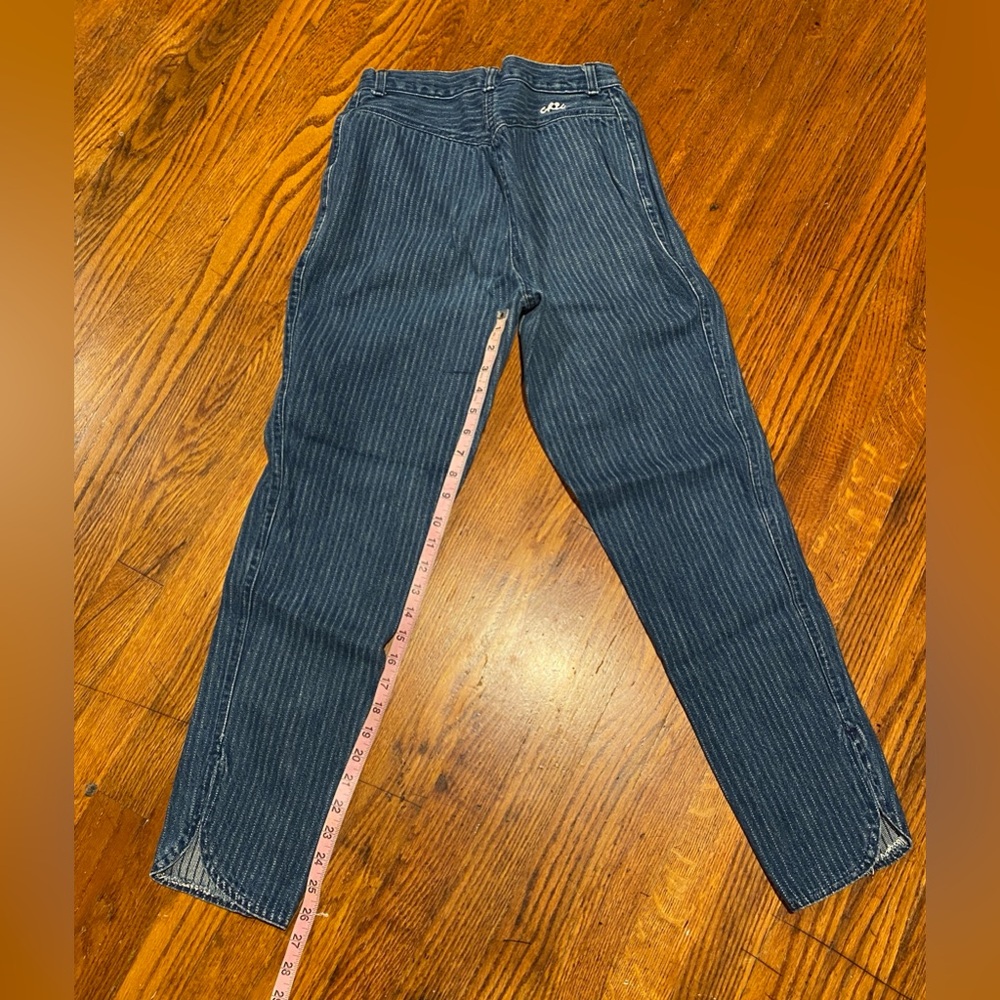 Chic Blue Striped Women Jeans